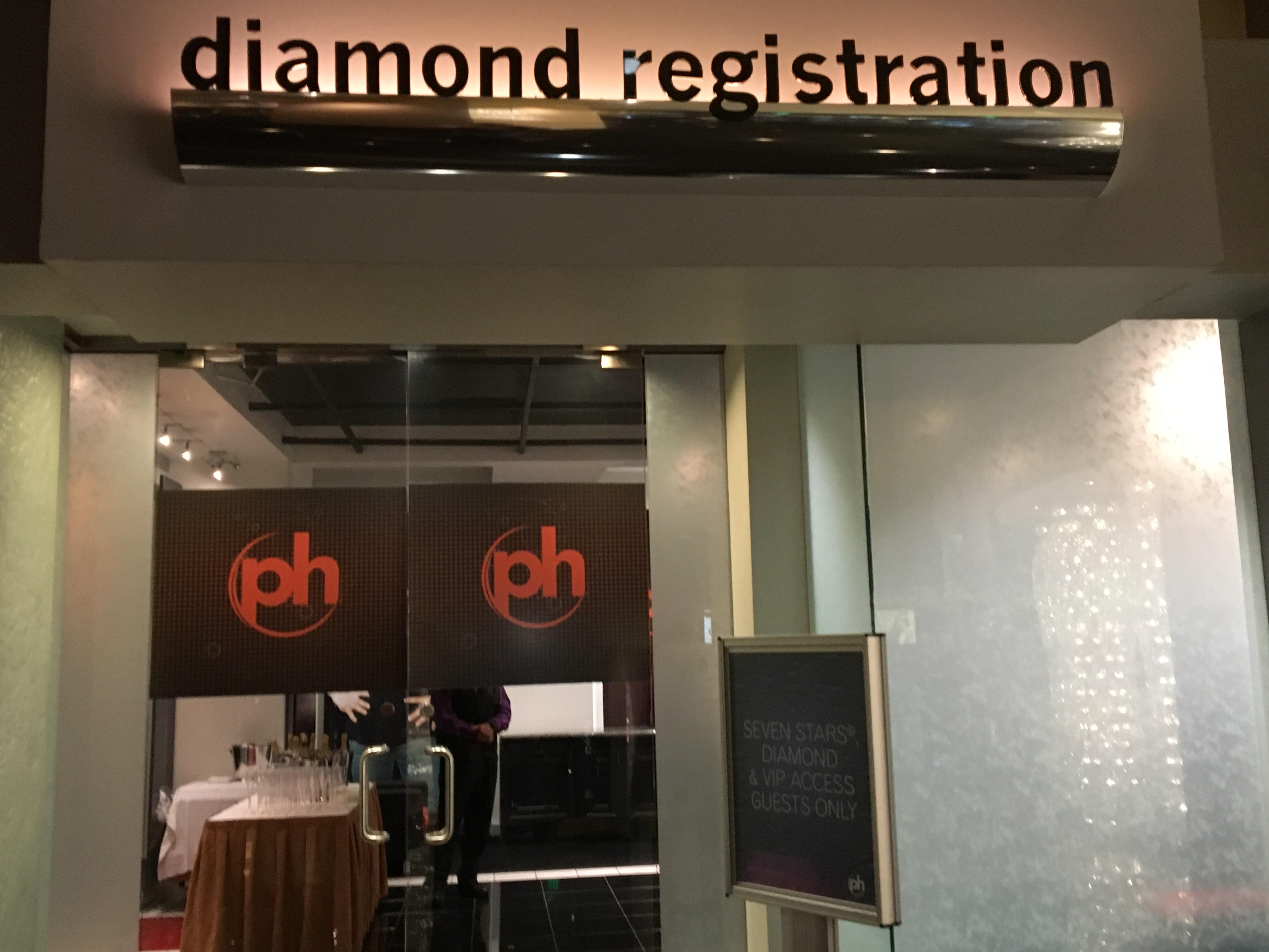 The entrance to the PH Diamond Registration Lounge