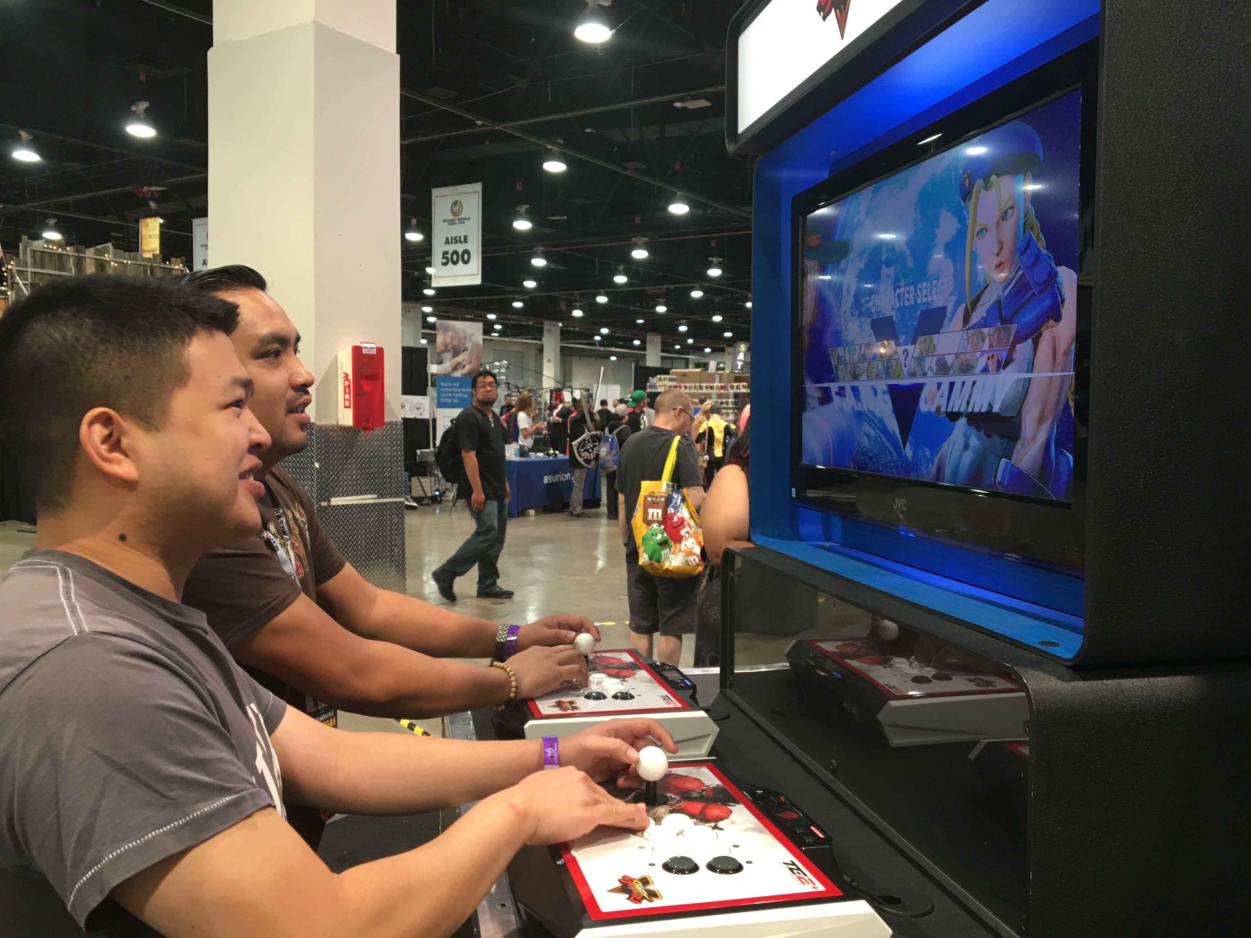 Joe and Ralph take a break and try to beat each other up at Street Fighter V