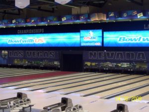 The Cashman Center was turned into a 60-lane bowling facility for 4+ months.
