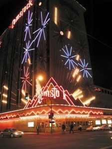 One of the neatest features of the Comstock was the neon fireworks show on the exterior of the property.