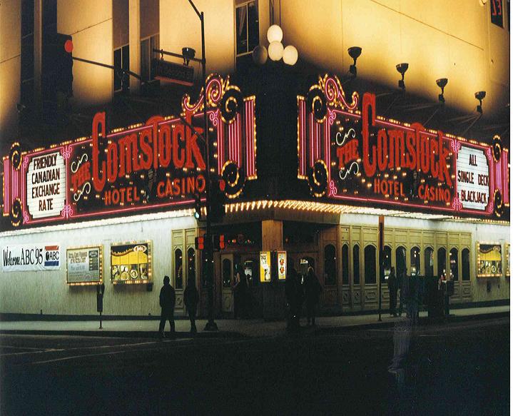 Entrance to the Comstock from 1995. The property closed in 2000.